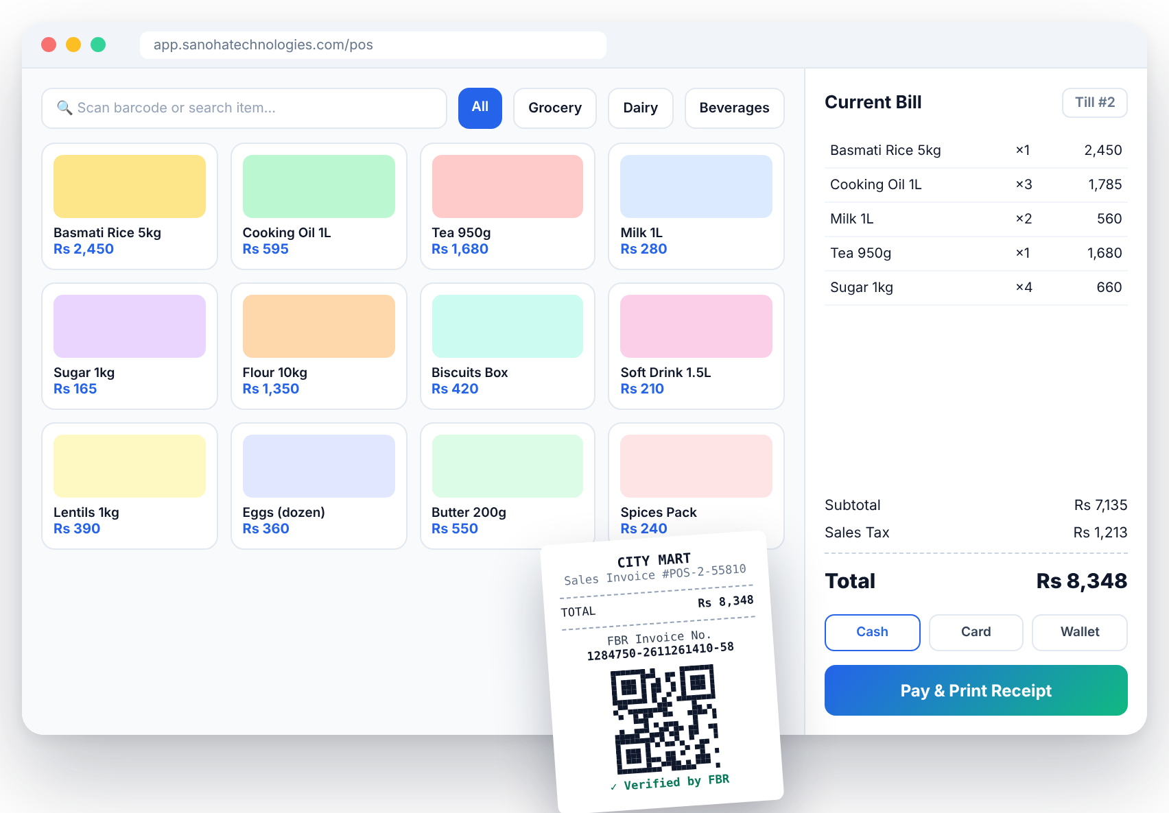 Sanoha POS with FBR integration